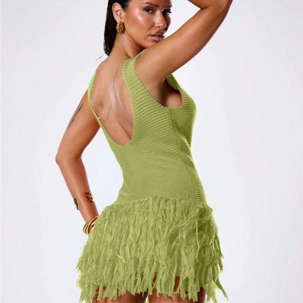 SHEIN Green Backless Dress - Picture 2 of 3